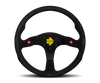 Momo MOD80 Steering Wheel 350 mm - Black Suede/Black Spokes