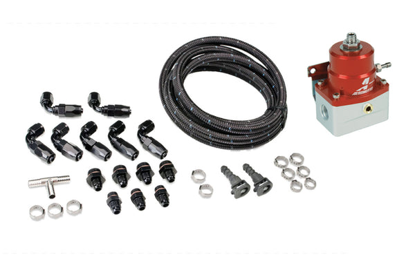 IAG Performance Braided Fuel Line & Fitting Kit For IAG Top Feed Fuel Rails & -6 Aeromotive FPR