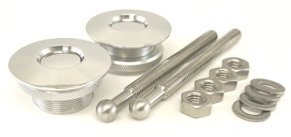 Quik-Latch QL-38 Series Low Profile Polished Hood Pin Kit QL-38-LP/P