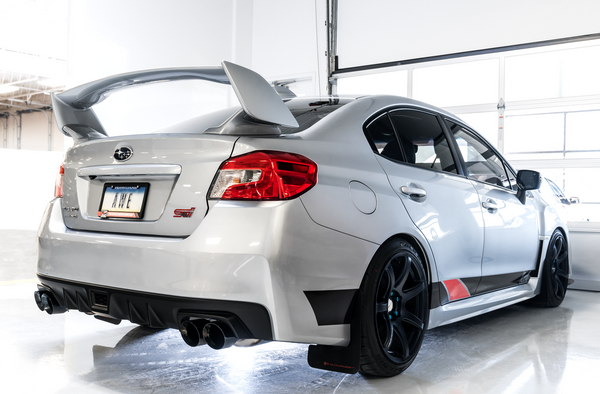 AWE Track Edition Exhaust for 2011-2014 WRX Sedan / 2011+ STI Sedan (Diamond Black Quad Tips)