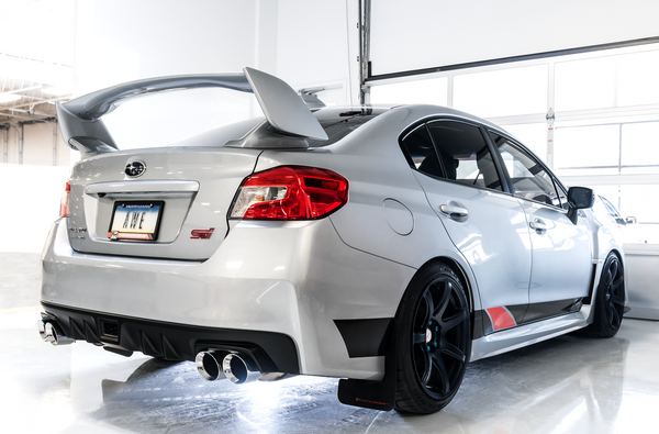 AWE Track Edition Exhaust For 2011-2014 WRX Sedan / 2011+ STI Sedan (Chrome Silver Quad Tips)