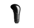 Momo Shadow Shift Knob - Black Airleather, Carbon Effect Insert