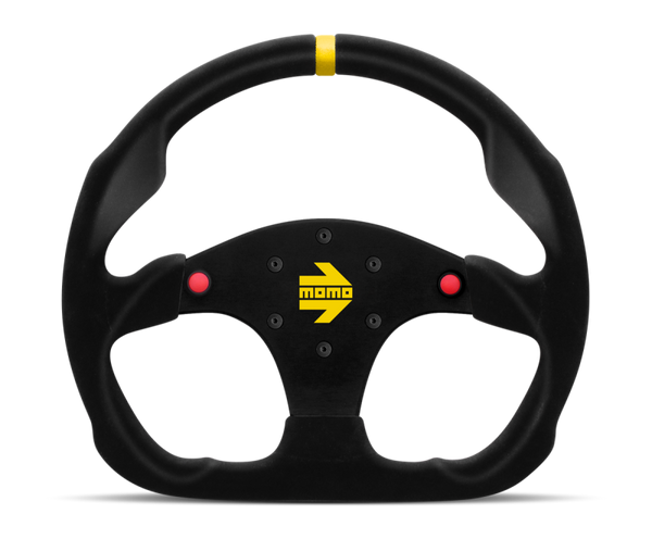 Momo MOD30 Buttons Steering Wheel 320 mm -  Black Suede/Black Spokes/1 Stripe