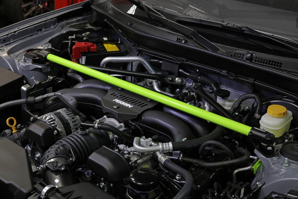 Perrin 2013+ BRZ/FR-S/86/GR86 Strut Brace - Neon Yellow Wrinkle