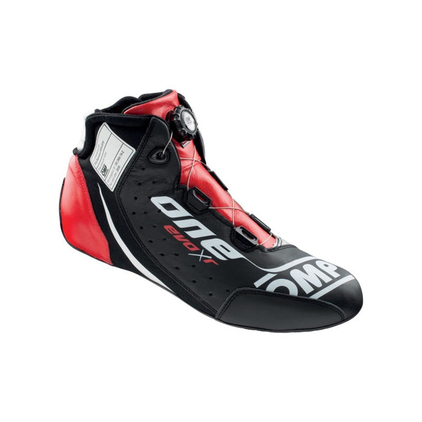 OMP One Evo X R Shoes Black/Silver/Red - Size 46 (Fia 8856-2018)