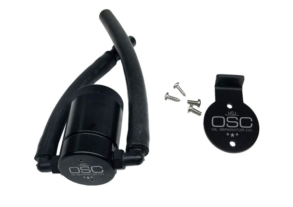 J&L Oil Separator 3.0 Driver Side, Black Anodized (1999-2004 Ford F-150 Lightning; 2002-2003 F-150 Harley Davidson)