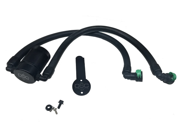J&L Oil Separator 3.0 Driver Side, Black Anodized (2015-2023 Ford Mustang EcoBoost)