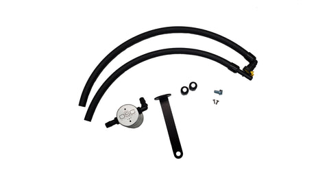 J&L Oil Separator 3.0 Driver Side, Clear Anodized (2021-2021.5 Ford Bronco 2.3L EcoBoost)