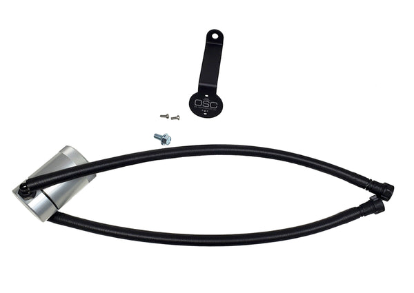 J&L Oil Separator 3.0 Driver Side, Clear Anodized (2020-2023 Chevy Silverado/ GMC Sierra 2500/3500 6.6L GAS)