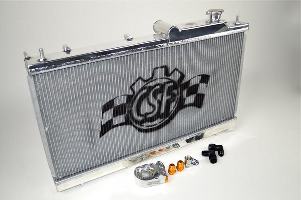 CSF Racing Radiator w/ Built-in Oil Cooler and Sandwich Plate for 2002-2007 WRX/STI