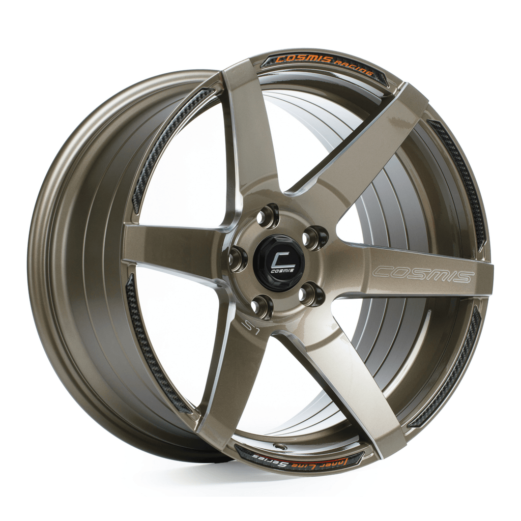 Cosmis Racing S1 Bronze with Milled Spokes Wheel 18X9.5 5X114.3 +15MM ...