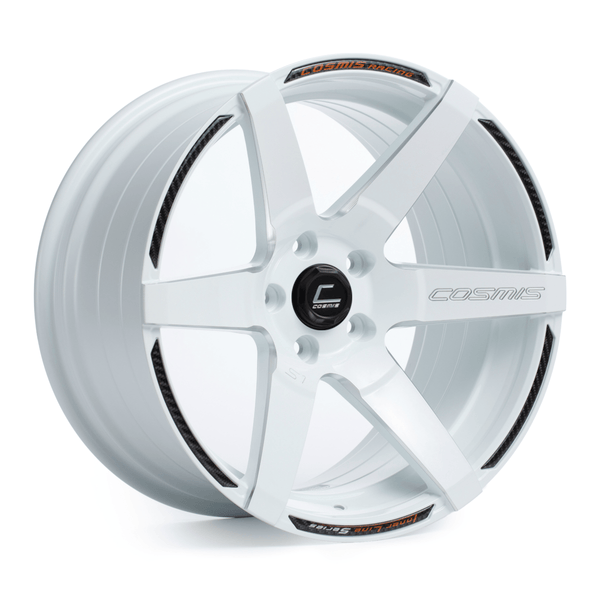 Cosmis Racing S1 White with Milled Spokes Wheel 18X9.5 5X114.3 +15MM Offset