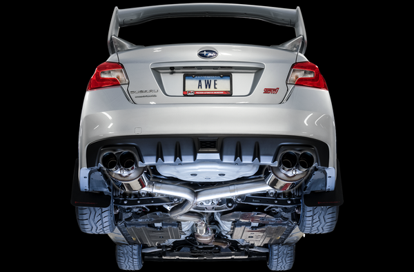 AWE Touring Edition Exhaust For 2011-2014 WRX Sedan / 2011+ STI Sedan (Chrome Silver Quad Tips)