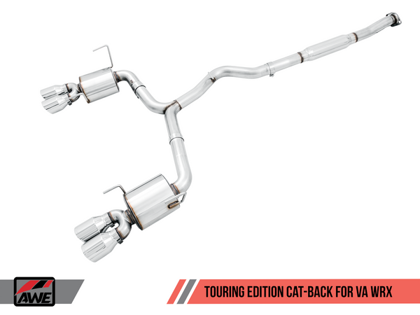 AWE Tuning Touring Edition Catback Exhaust Diamond Black Tips for 2015+ WRX